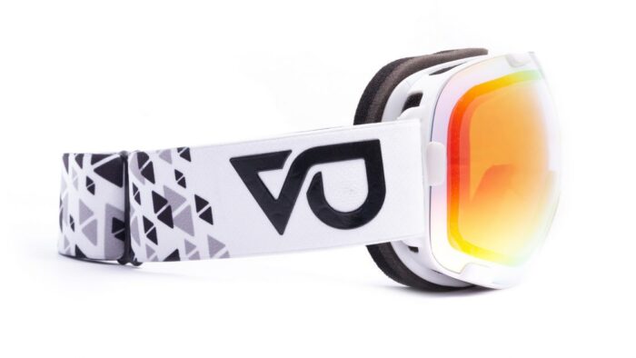 Craze Pro - Goggle Vertical Unit - white frame - orange lens - side view